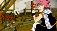 Natsu angry at a guildmate