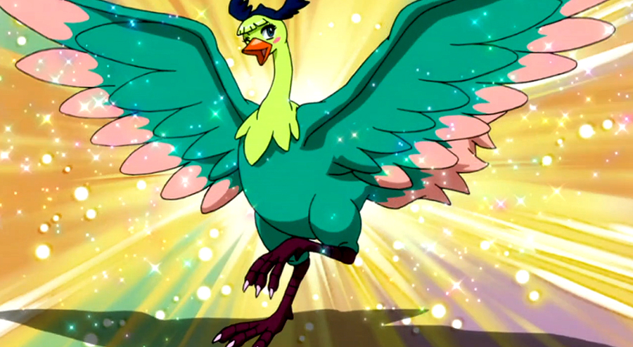 green bird anime