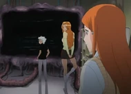 Orihime discovers what Hitsugaya and Rangiku have done to her living room.