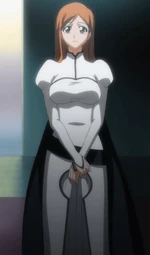 Orihime's appearance during the Hueco Mundo arc.