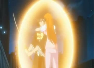 Orihime saves Rukia from Ritz.