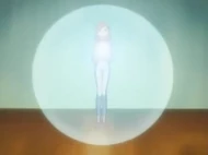 Orihime shows good control of her Reiatsu.