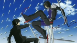 Genkishi uses his four swords against Hibari