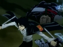 Hibari beats the Gola Mosca.