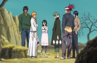 Sado and the others welcome Ichigo back.