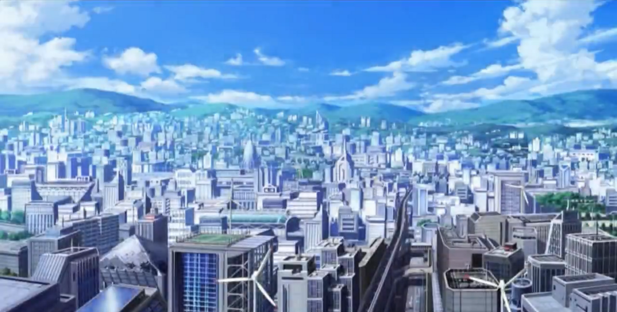 Download free Bright Scenic Anime City Wallpaper - MrWallpaper.com