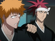 Renji silences Ichigo