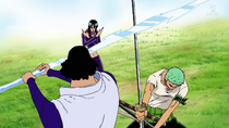 Zoro Saves Robin from Aokiji