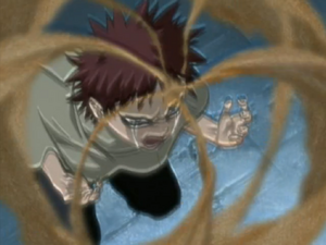 Gaara creating the symbol