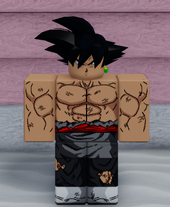 Goku Black's 8th skin, which is Goku Black's seventh skin, but his undershirt is destroyed.