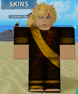 Gaara's gold skin, which is his default skin given a gold texture.