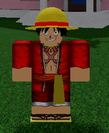 Luffy's 2nd skin, which is Luffy's 15th anniversary clothes and his outfit from One Piece opening 17: Wake Up.