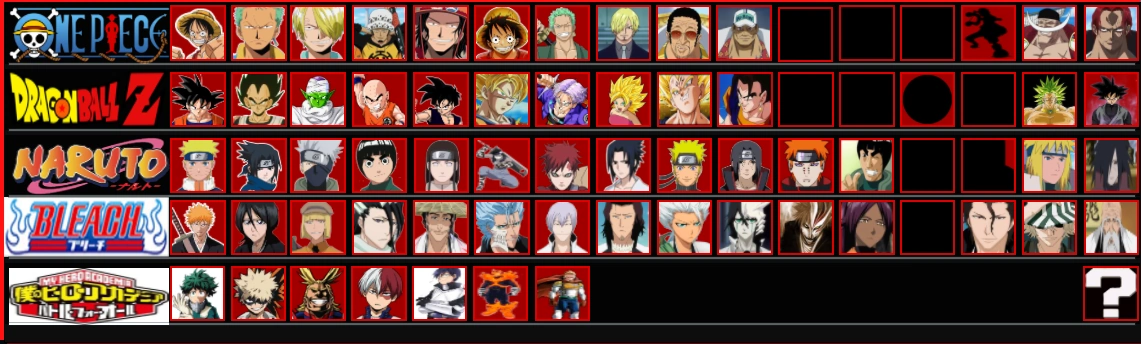 Character Rosters Anime Battle Arena Aba Wiki Fandom