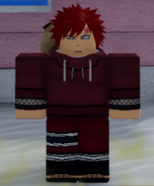 Gaara's 6th skin, which is Gaara wearing a hoodie that matches his color scheme.