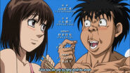 Kumi and Ippo are shown blushing while sharing food at the end.