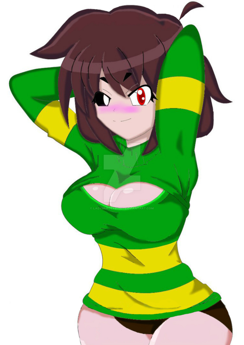 yuupontan., undertale, chara (undertale), 1other, androgynous - Anime R34