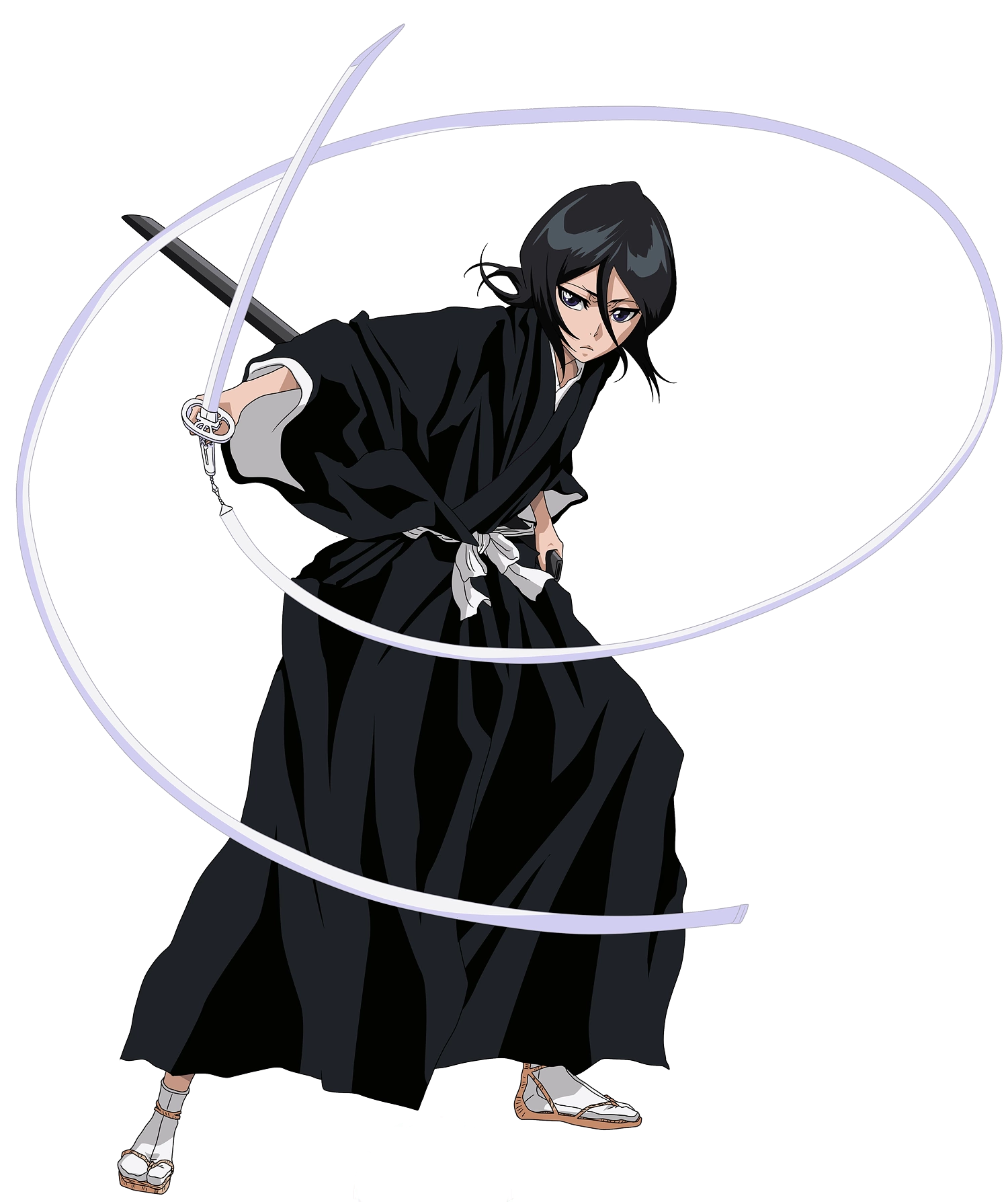 Rukia Kuchiki Roblox Anime Cross 2 Wiki Fandom - black and white kimono roblox