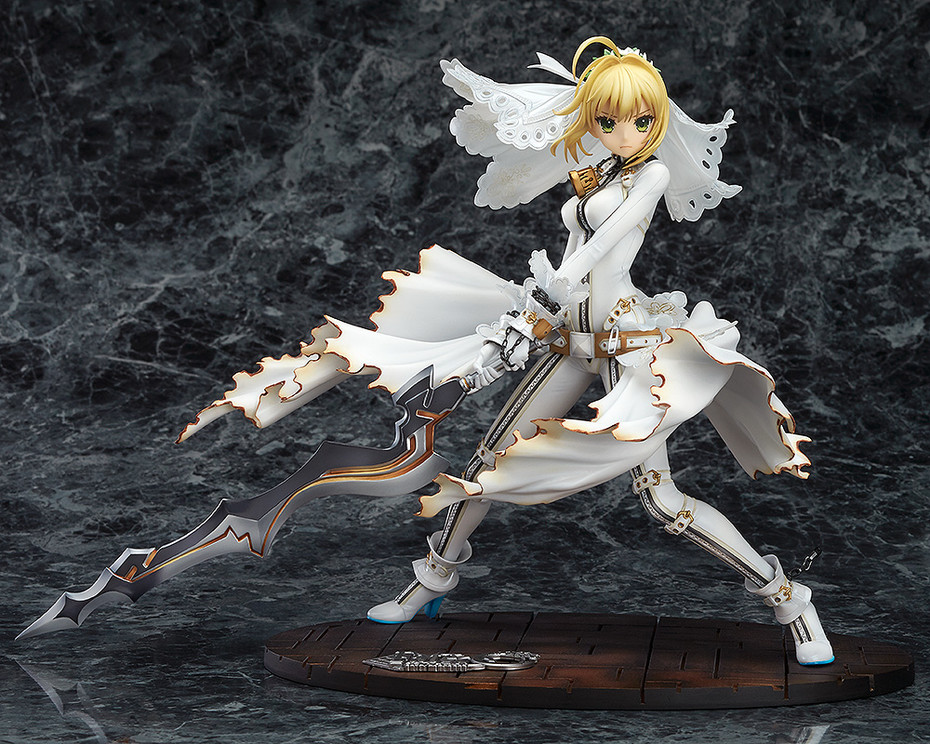 8.7" 22cm Fate/Stay Night Saber Bride White Figma Anime Action Figure  Toy Doll