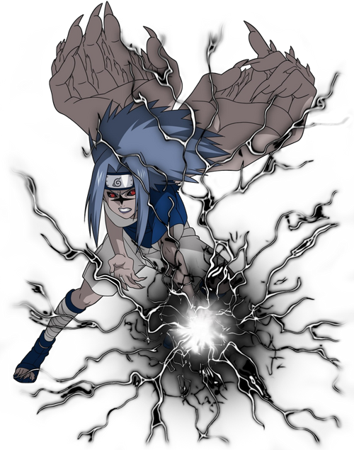 Sasuke Ativa marca da maldição contra Kakashi - Mugen v10