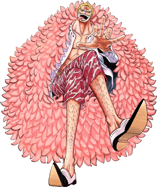 Dia 2: Luffy Donquixote Doflamingo (tive que editar o olho dele