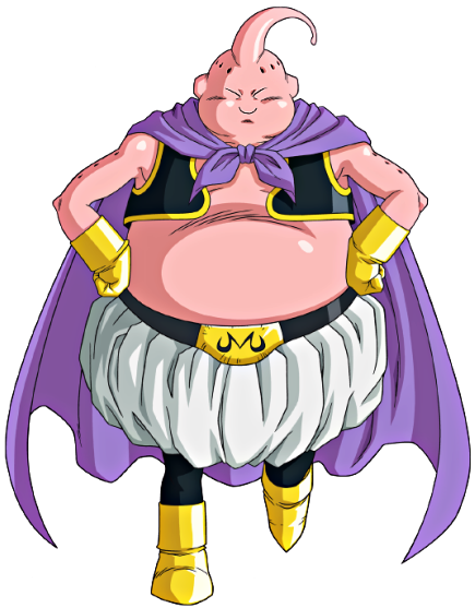 Majin Boo Magro transforma o Majin Boo Gordo em uma barra de chocolate