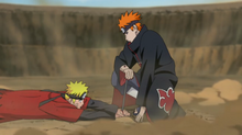 Naruto pinned down