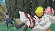 Naruto saving Sakura