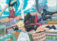 Team Konohamaru (Naruto Gaiden Ch 7 Spread Cover)