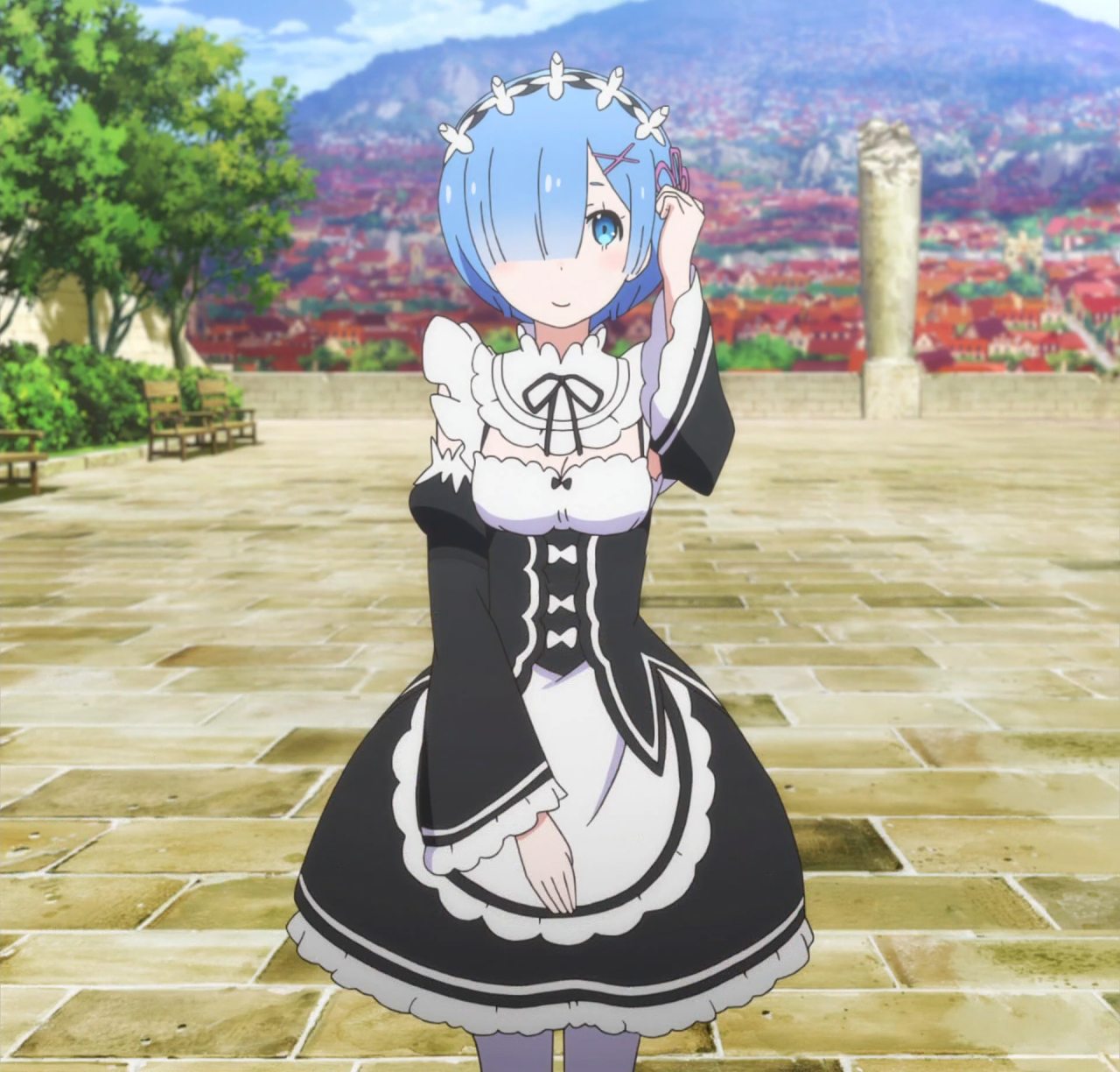 Rem Render female anime character transparent background PNG clipart   HiClipart