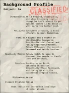 Ax's Background Profile from Scholastic's website