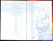 Hardback edition inside cover featured both in the beginning of the book and the back of the book. The picture is the same as the full inside cover illustration, in light blue tint.