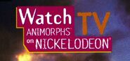 Watch Animorphs on TV Nickelodeon logo on the covers of books 21-24