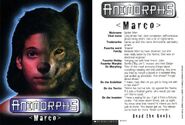 Marco MM1 trading card front and back