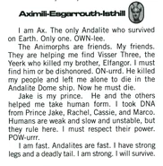 Ax's Animorphs Alliance handbook bio