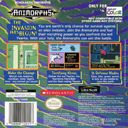 Animorphs gameboy box back cover