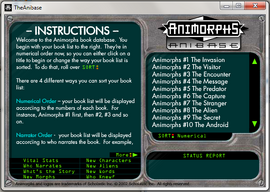 Anibase instructions screenshot