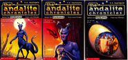 The Andalite Chronicles was released in three books for the Scholastic School Market Edition- Elfangor's Journey, Alloran's Choice, and An Alien Dies, so three covers were created