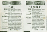 Ax and Tobias promotional trading cards (back)