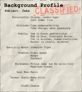 Jake's background profile from Scholastic website