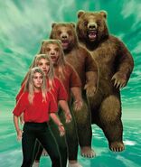 Rachel morphing into a grizzly bear