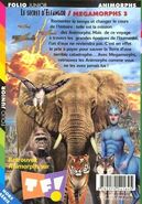 Megamorphs 3: Elfangor's Secret french back cover, featuring the MM3 inside cover and the book summary