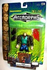 Transformers jake grizzly bear on card with translation front