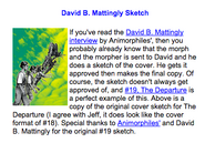 David Mattingly's early sketch of Book 19's cover, and description of how the covers are made.
