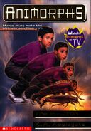 Front cover with redesigned 'Watch Animorphs on TV" logo. This logo no longer says the channel (Nickelodeon) the TV show aired on in the U.S.