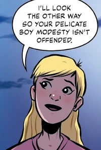 Delicate boy modesty