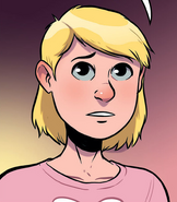 Graphic novel. She is depicted with blond hair, despite being a brunette in the books.