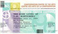 2009's opening night ticket.