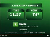 WTVJ NBC6 - TD Bank Time (11:57 AM) & Temperature (74") id from March 19, 2009