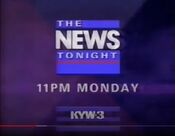 KYW The News Tonight - Monday promo from 1991