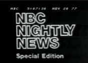 NBC Nightly News: Special Edition - Coming Up bumper from November 20, 1977